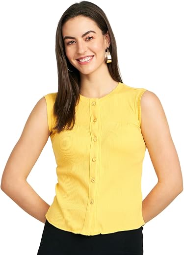 Pivl Women Striped Shirt Collar Sleeveless Top for Summer|| Summer wear || T-Shirts for Women ||