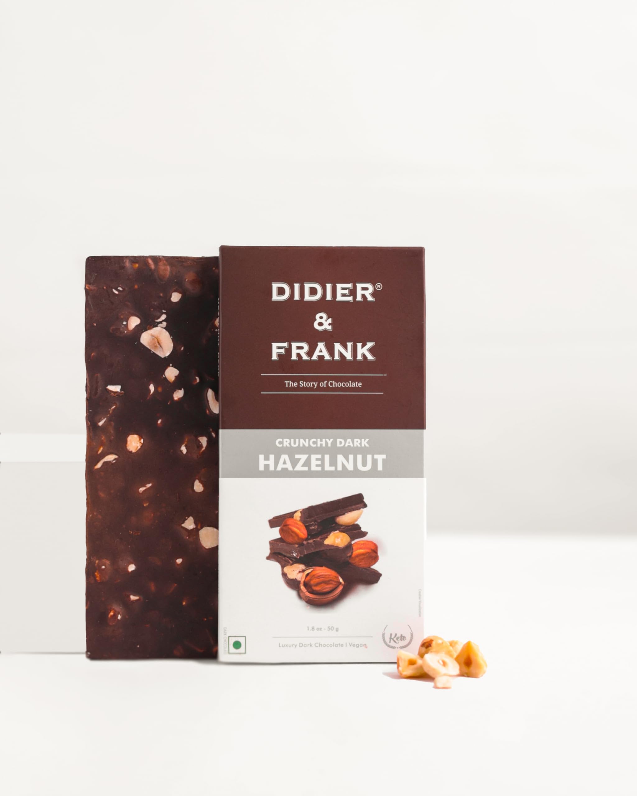 Didier & Frank Crunchy Hazelnut Dark Chocolate, 80g (Keto)
