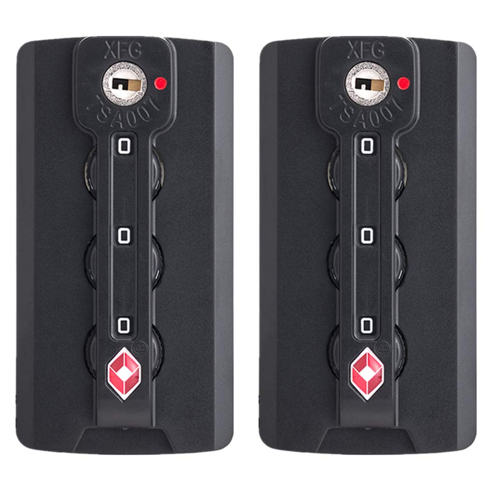 Mnuvxzaewf Black Combination Lock,Travel, Set Of A Pair S050# Password Lock Replacement Suitcases/Luggage For Suitcase Pull Rod