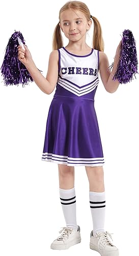 Miniatura 3 de Disfraces de animadora para niñas, vestidos de animadora, uniforme de animación, pompones