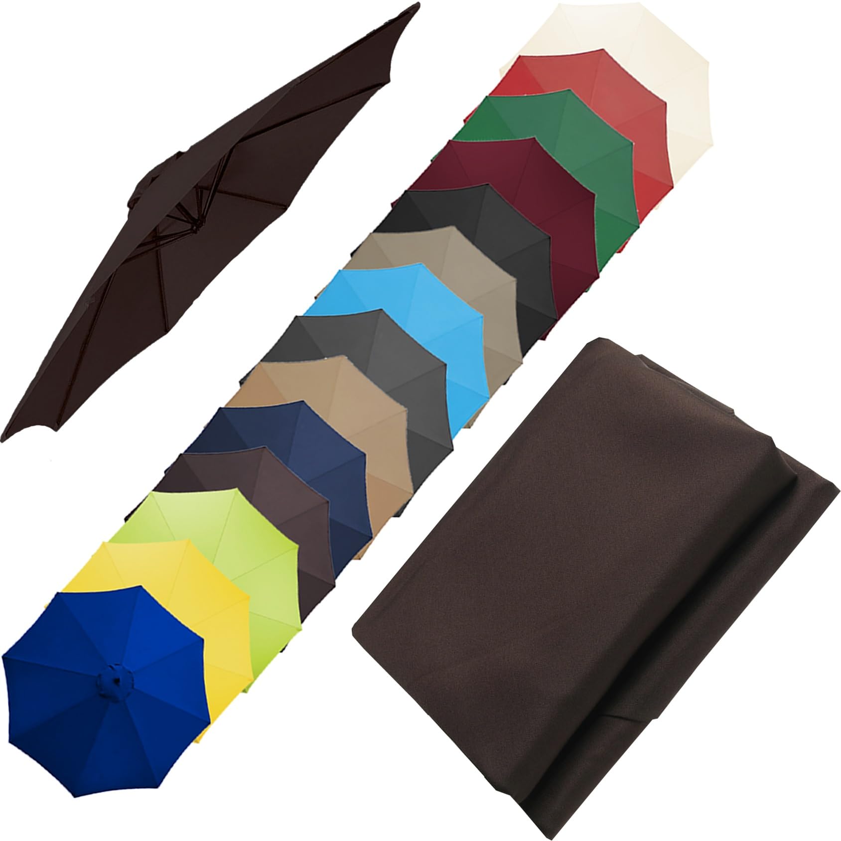 Replacement Canopy Top, Patio Umbrella Replacement Cloth, Garden Canopy Cover Replacement Cover For 200cm(6.5')-6 Arms 270cm(8.8')-6 Arms 270cm(8.8')-8 Arms 300cm(9.8')-6 Arms 300cm(9.8')-8 Arms(Color โ image 1