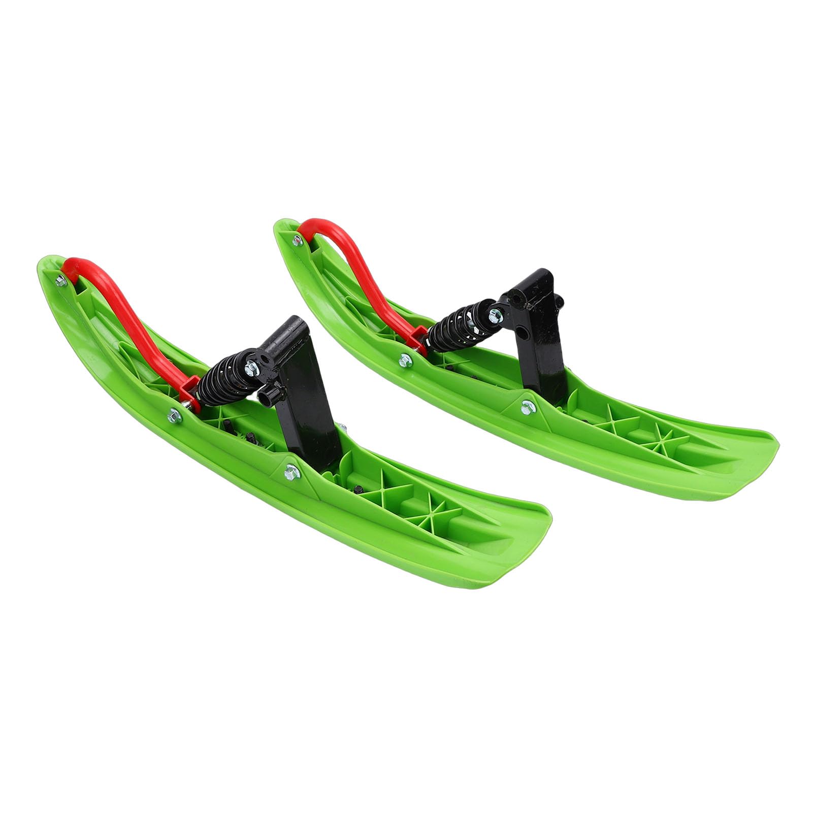 Trineo de Nieve Go Kart con Agarre Antideslizante y Esquís de Plástico a Prueba de Golpes, Trineo de Invierno para Niños y Adultos, Tabla de Kart Mejorada con Kit de esquí Delantero para