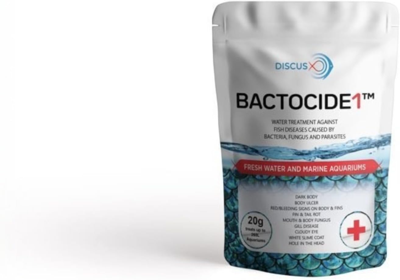 Bactocide 1 Fresh Water and Marine Aquarium Water Treatment Against Fish Diseases (External Issues)