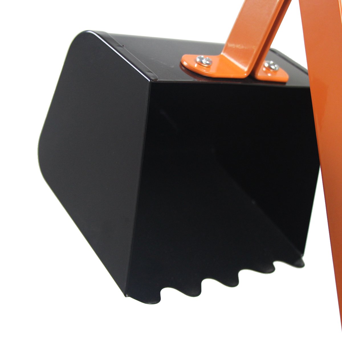 FANTASK 360° Sitzbagger mit Schaufel & Rädern bis 50KG, Kinder Bagger zum Draufsitzen Metall, Bagger Sandkasten, Aufsitzbagger Sandbagger (Orange)