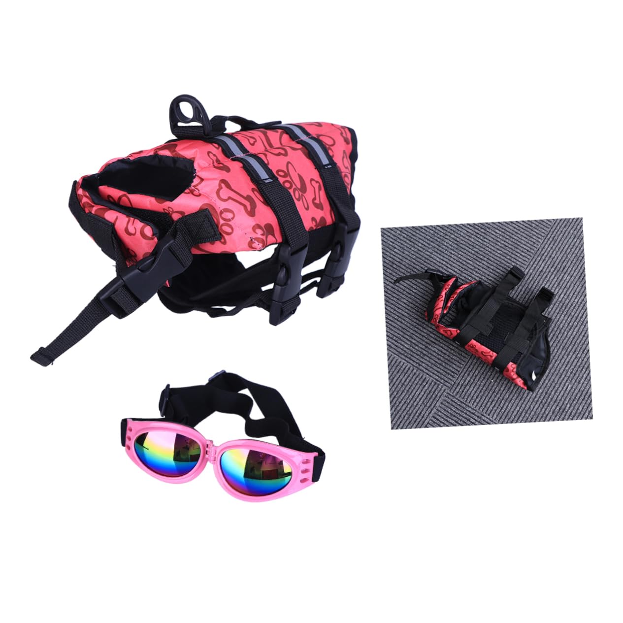 SUPVOX Lot De 3 Paires De De Sécurité pour Chien Confortables Respirants À Dégagement Rapide Taille XS Couleur Aléatoire