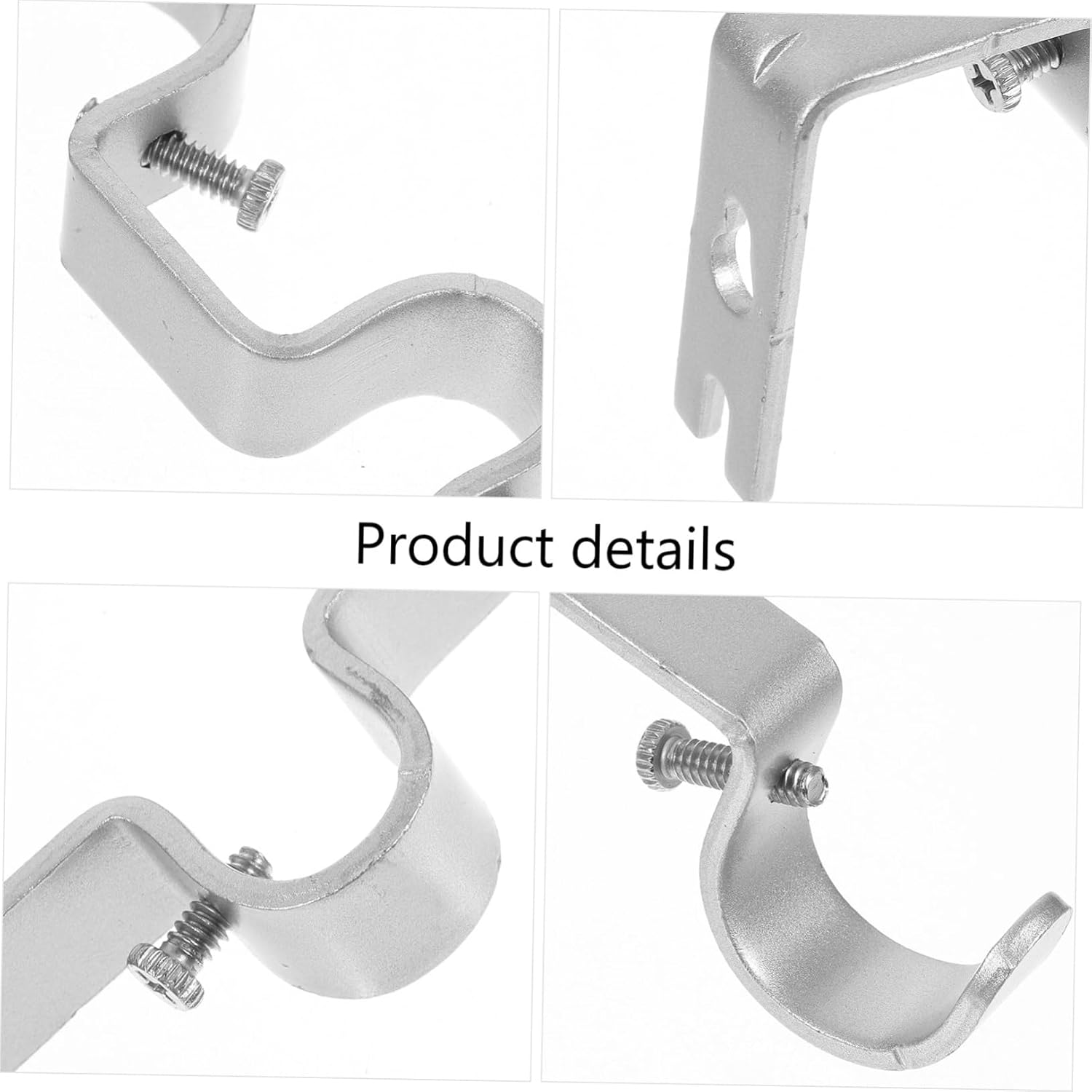 3pcs Double Rod Bracket Curtain Accessories for Easy Installation Finish Curtain Holders for Home Decor for Drapes and Layering