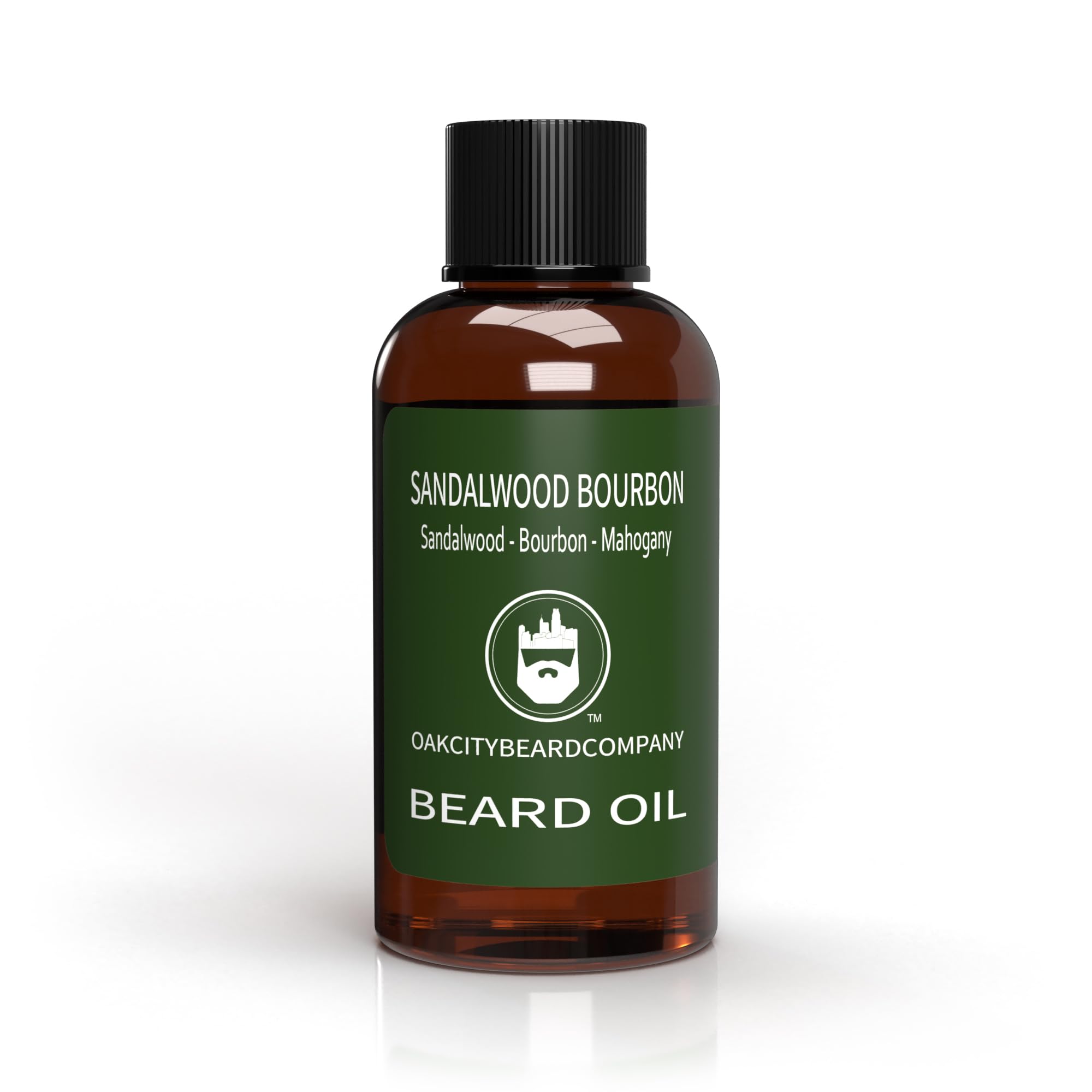 OakCityBeardCo. - Sandalwood Bourbon - 2 Ounce - Beard Oil - Beard Conditioner - Sandalwood - Bourbon - Mahogany - Our Most Popular Scent!