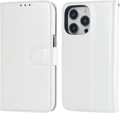 Miniatura 3 de Bocasal Funda tipo cartera desmontable para iPhone 14 Pro con bloqueo RFID, ranuras para tarjetas, soporte magnético de piel sintética de alta