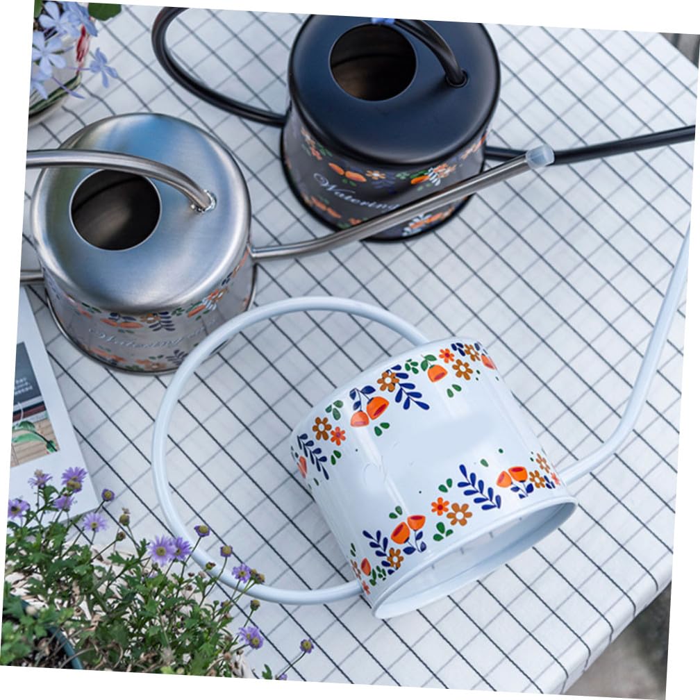 POPETPOP Arrosoir Acier Longue Poignée pour Plantes Intérieur Et Extérieur Outil De Jardinage Vintage pour Arrosage Facile Et