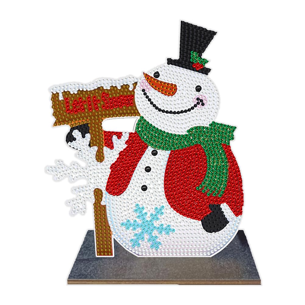 SPEPROECO Santa Claus Diamond Painting Ornaments,DIY Christmas Table Decorations Diamond Art By Number Kits 5D Rhinestone Diamond Painting Xmas Art Crafts Gifts For Adults Kids