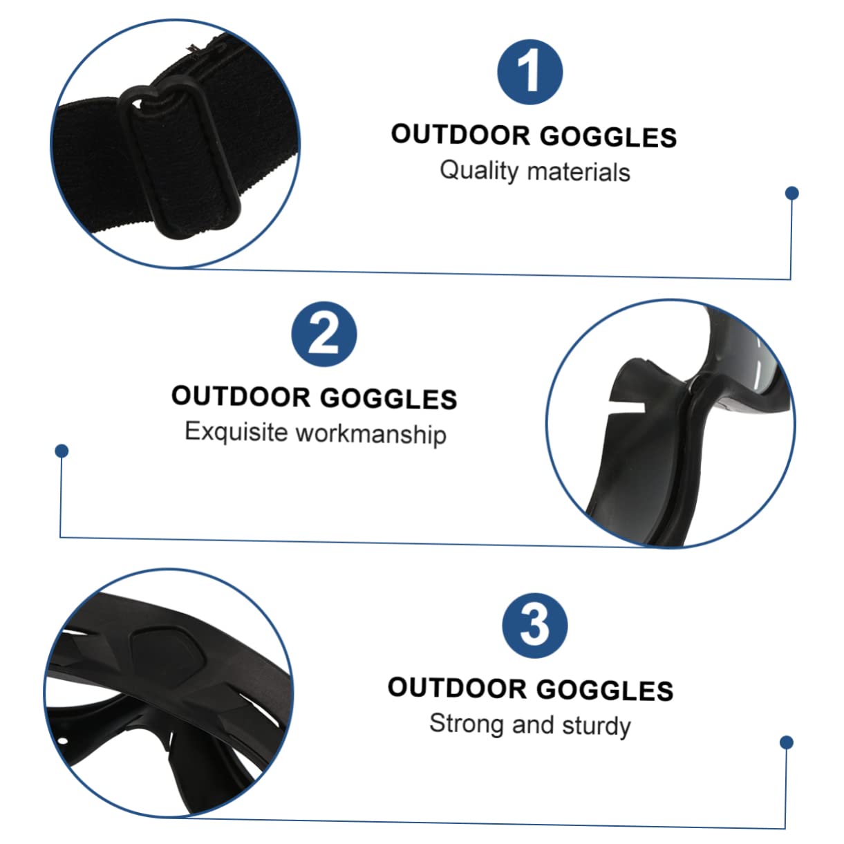 Vaguelly Occhiali Protettivi per Uso Outdoor Protezione Occhi da Vento e Spruzzi Antinfortunistica Resistenti Agli Urti, Materiale Tpe Pc per Ciclismo e Motociclismo