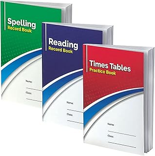 3 School Times Tables Reading Spelling Record Practice Books Childrens Pupils School Maths Literacy Diary Log Teachers A5 Primary Teaching Services