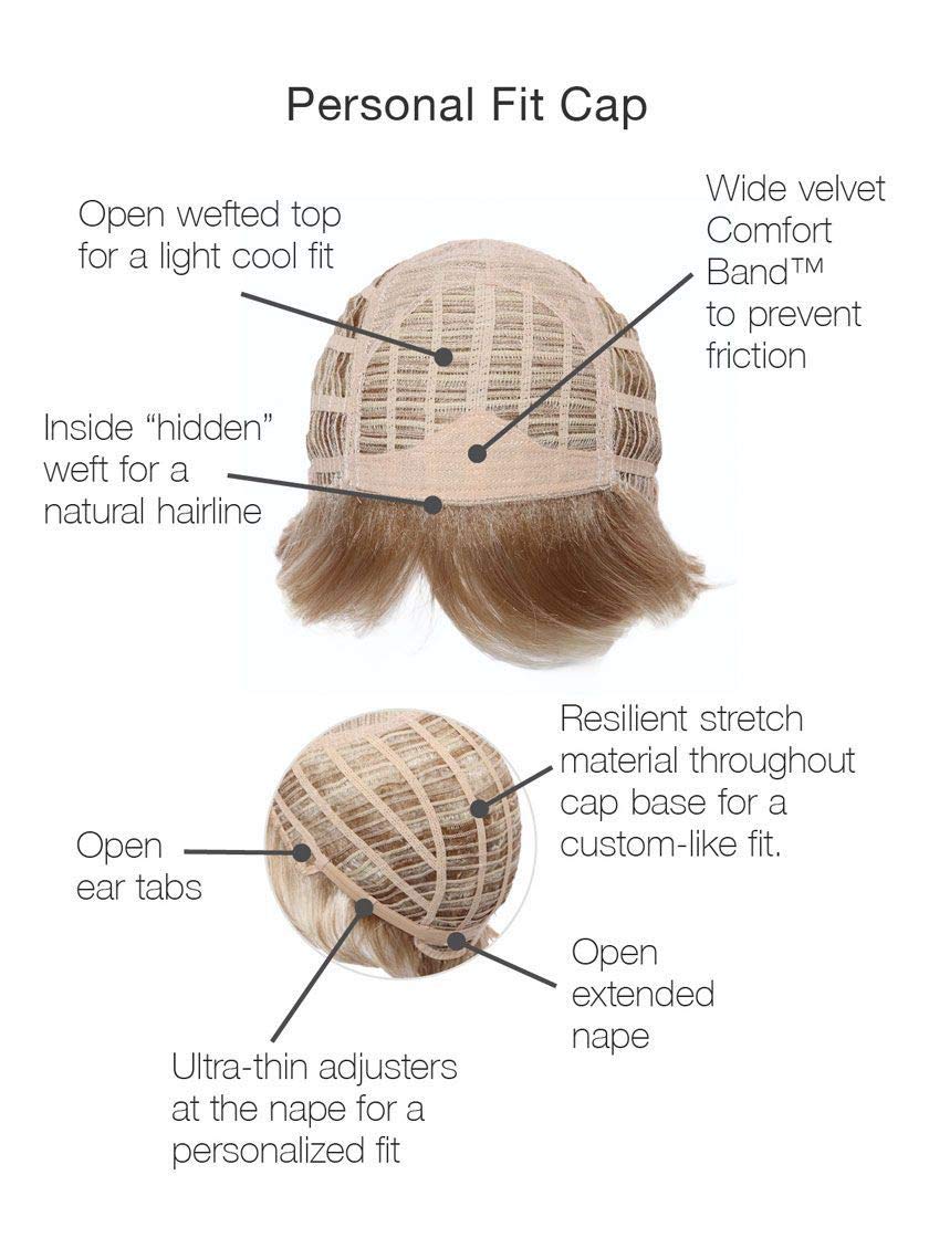Flirt Petite Cap Wig Color GL10-12 SUNLIT CHESTNUT - Gabor Wigs Short Precision Layering Small Curls FlexLite Synthetic Womens Capless Personal Fit Bundle with MaxWigs Hairloss Booklet