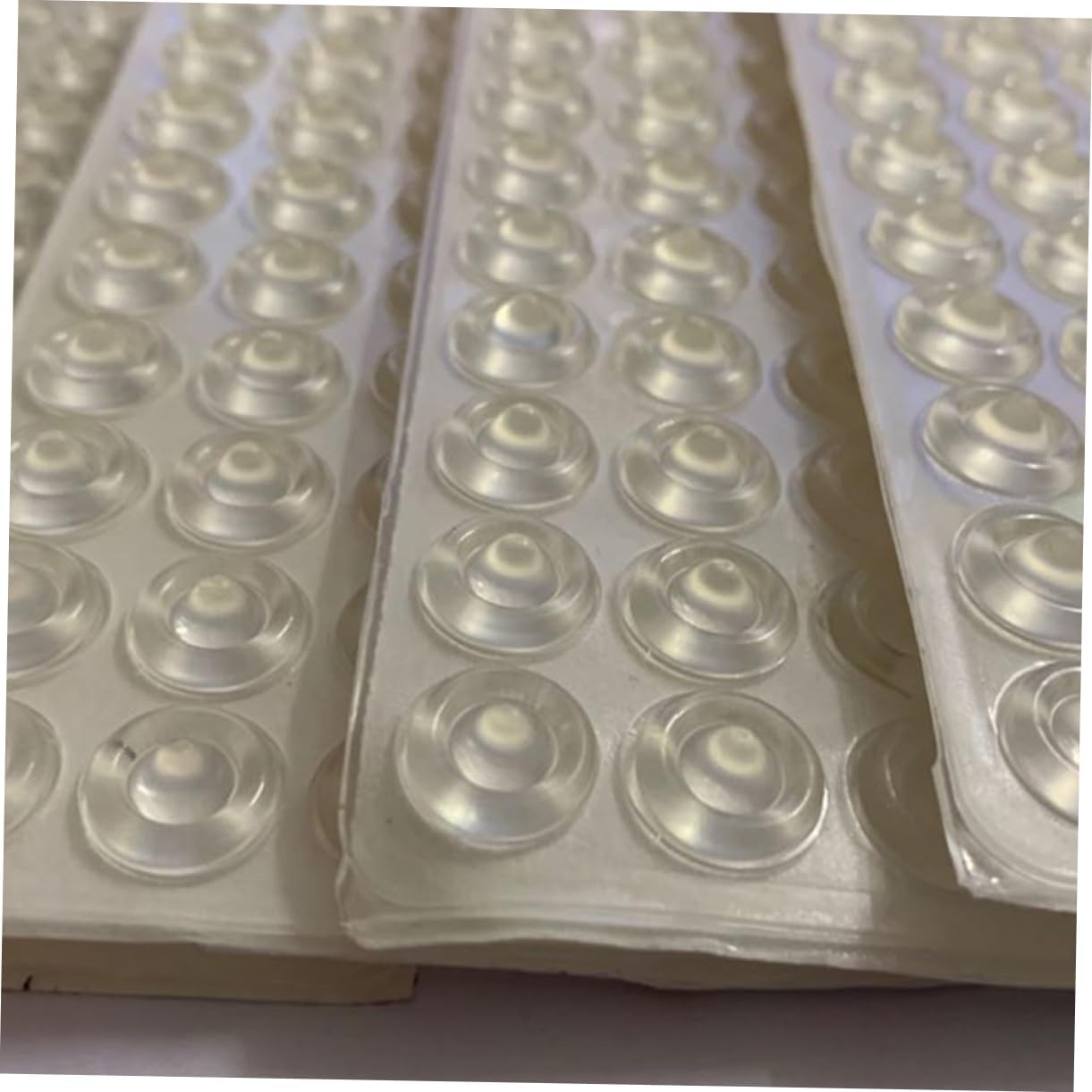 SHOWERORO 100pcs Silicone Door Bumper Damping Pad Collision Furniture Bumpers for Quiet Close Cabinet Soundproofing Strip