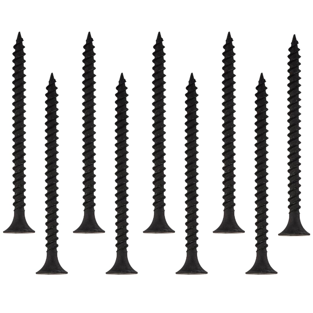 Hi-Plasst Pack of 100, 100mm (4") Black Self Drilling Bugle Head Drywall Screws for Gypsum Board - Phosphate Coated for Metal and Wood Studs, Ceiling & Partition Walls (Size #8, 4.2mm thickness)-image-6