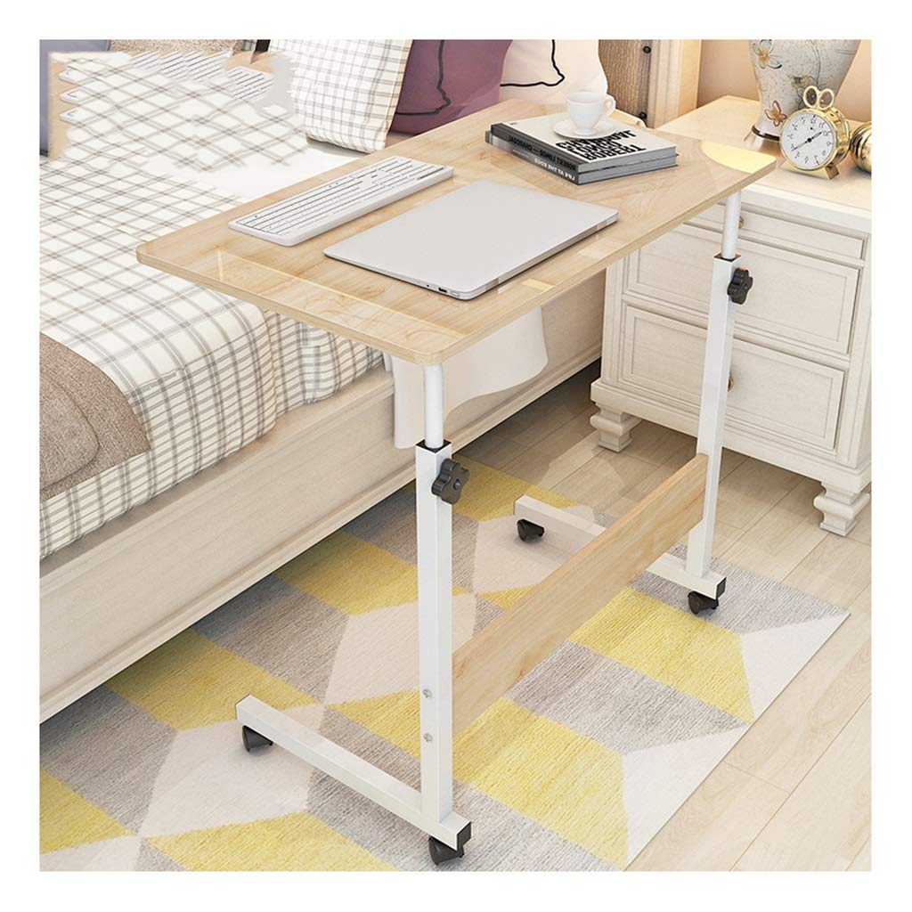 Overbed table with wheels Laptop Stand Adjustable Overbed Rolling Table On Wheels Medical Hospital Home Use Mobile Cart Table Used