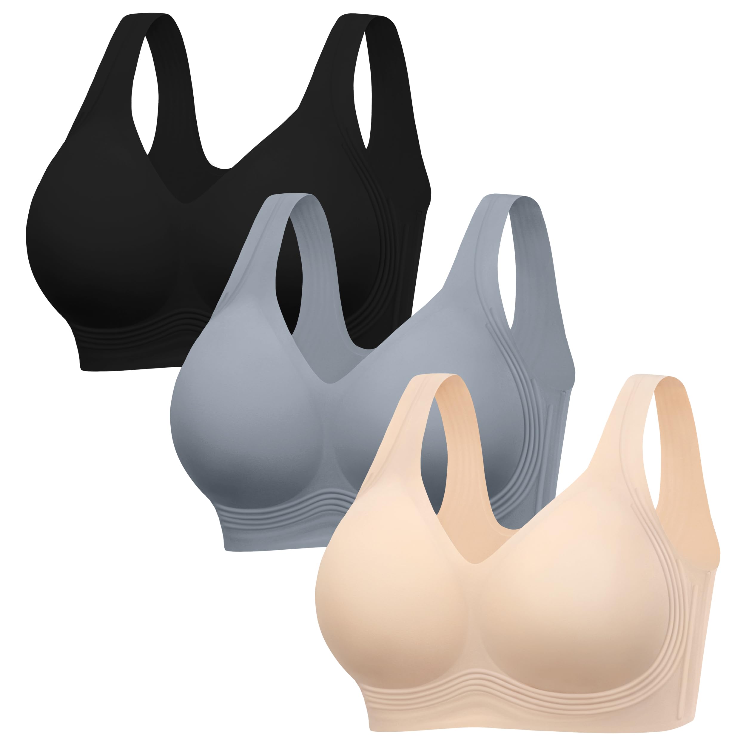 HBselect Jelly Bras for Women Plus Size Pullover Wireless Full Coverage Bra