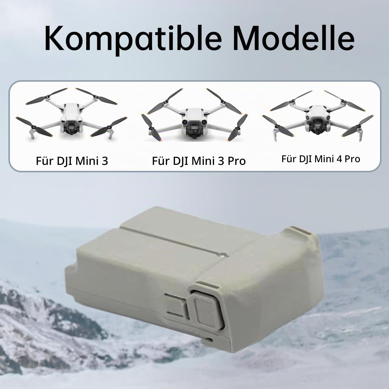Mini 3/4 Pro Akku 2er-Pack mit Ladegerät für DJI, 3850mAh 47 Minuten Flugzeit Ersatzakku, Intelligente Flugakkus für DJI Mini 3 Pro Drohne