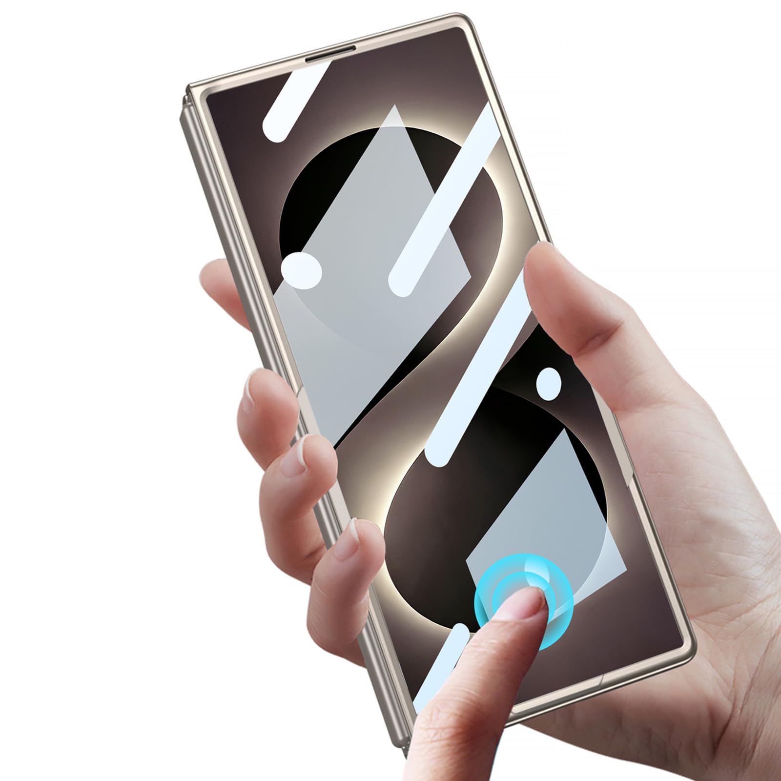 Smukłe etui do Samsung Galaxy Z Fold 8 Ultra, twardy szkliwiony PC