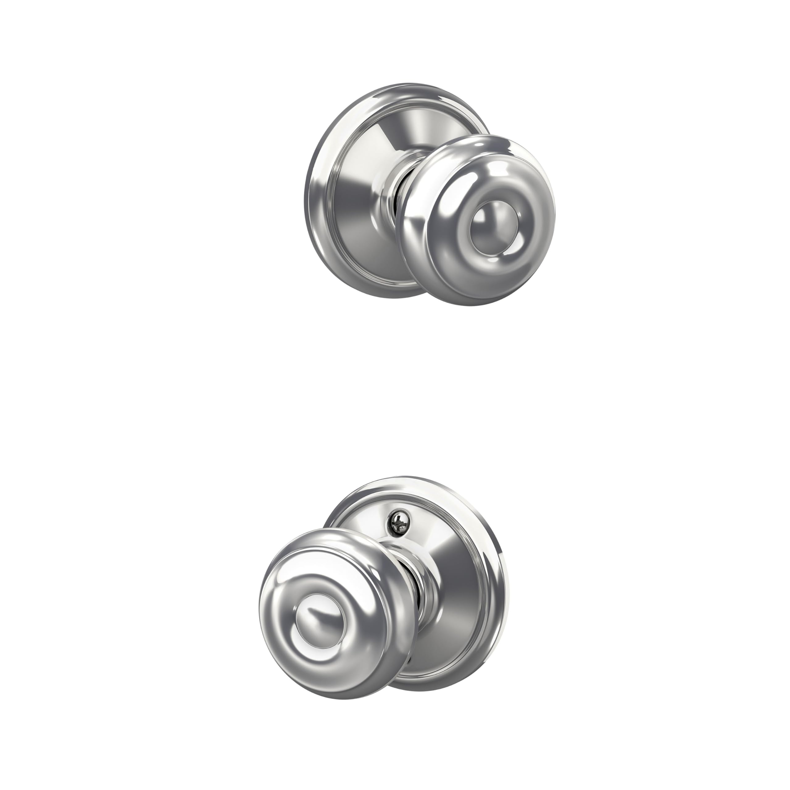 SCHLAGE Georgian Hall/Closet Passage Door Knob, Bright Chrome