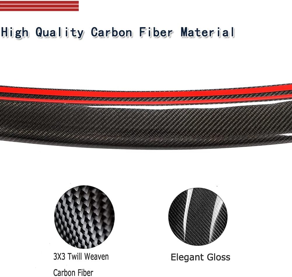 G11 Carbon Fiber Trunk Spoiler Compatible with 2016-2022 BMW (G11/G12) 7-Series 740i 745e 750Li 750i M760Li Sedan Custom Parts Trunk Lip High Kick Rear Wing Spoiler Body Kits Factory Outlet
