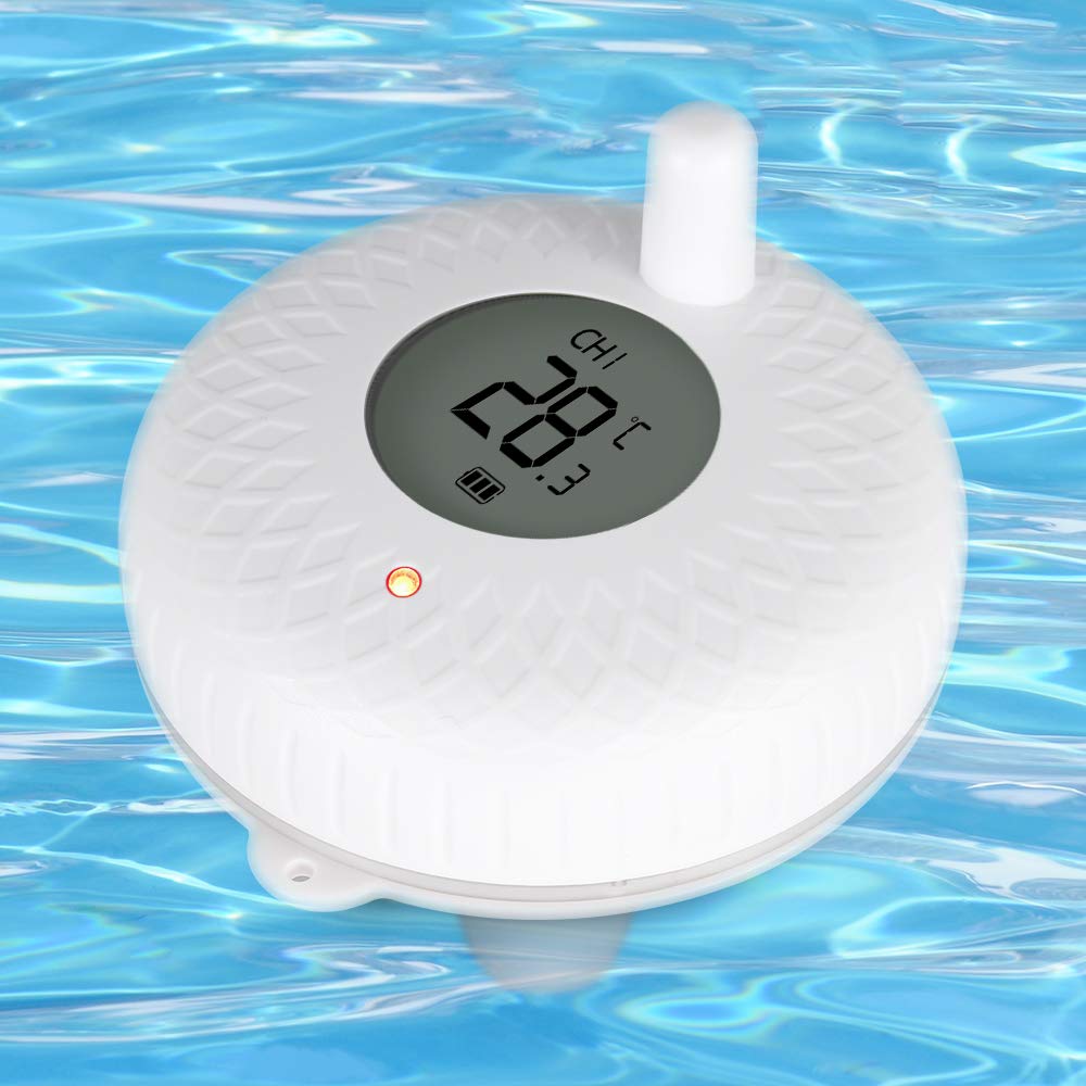 Termómetro Flotante Inalámbrico For Piscina, Baño For Mascotas, For, Spas De Agua, Acuarios Y Estanques Peces Amp Preciso Rápido Monitorización Tiempo Real(Style)