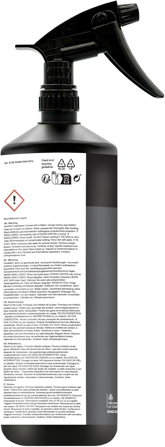 JENOLITE Antiruggine Griletto Spray - Rimuovere La Ruggine dal Metallo - Togliruggine Acido - Mangia ruggine - 500g