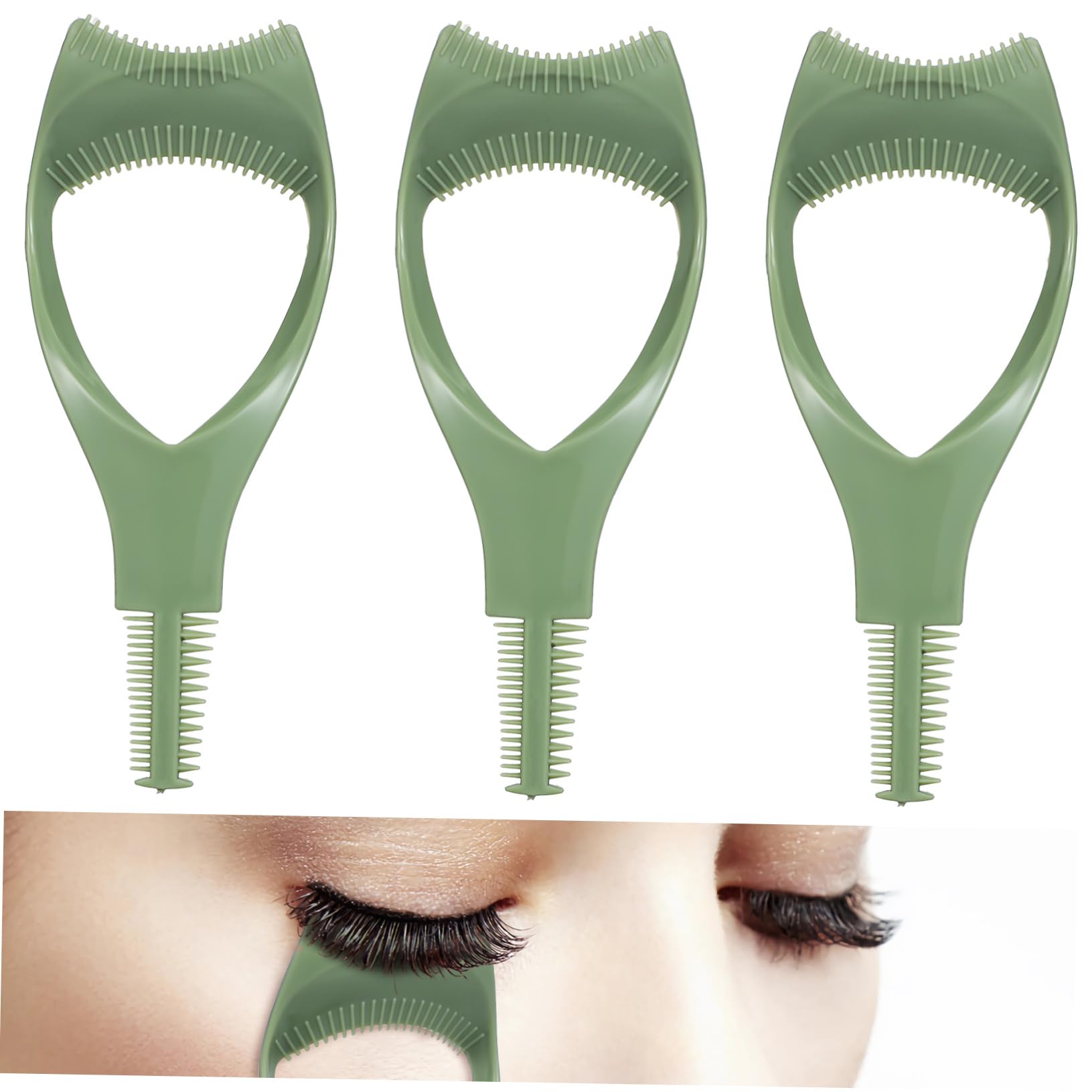 NOLITOY 3 Pcs Eyelash Jam Eyeliner Assist Mascara Brush Mascara Applicator and Eyebrow Card Mascara Guard for Eyelashes Mascara Shield Lash Shield for Mascara Eyeliner Card Plastic