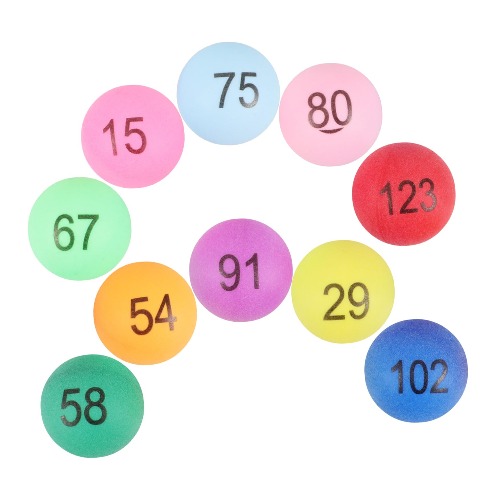 GALPADA 150Pcs Assorted Color Pong Balls for Game Party Decoration Numbers Durable Brightly Colored Table Tennis Balls for Classroom Activities