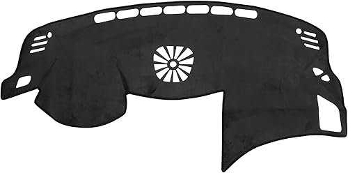 Miniatura 8 de Tapete de cubierta de tablero de automóvil compatible con Nissan Altima 2019-2023, franela protectora negra para consola central con borde interior