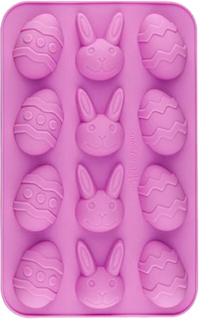 1 PC Silicone Bunny Egg Mould, Candy Cookie Mould Rabbit Egg Mould Silicone Cake Pastry Moulds Handmade Soap Mold Egg Chocolate Mold Rabbit Baking Mold for Jelly Ice Cube Cake Decorating