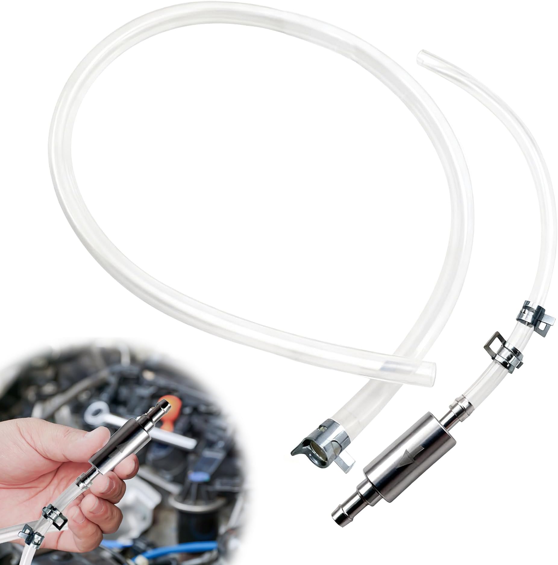 1SET Brake Bleeding Kit for Car and Bicycle,Reusable Hydraulic Brake Bleeder,Universal Brake Bleeder Clutch Bleeding Hose One Way Valve Tube Bleeding Tool Kit Tube Bleeding Tool for Car Motorbike