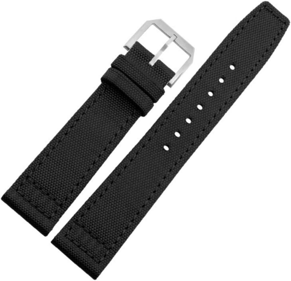 Richie strap]20mm 21mm 22mm Canvas Leather Watch Band Strap Fits for IWC Pilot's Watches