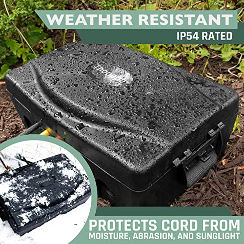 Waterproof Extension Cord Connection Box - Black Weatherproof Outdoor Box For Electrical Connections #TOP3