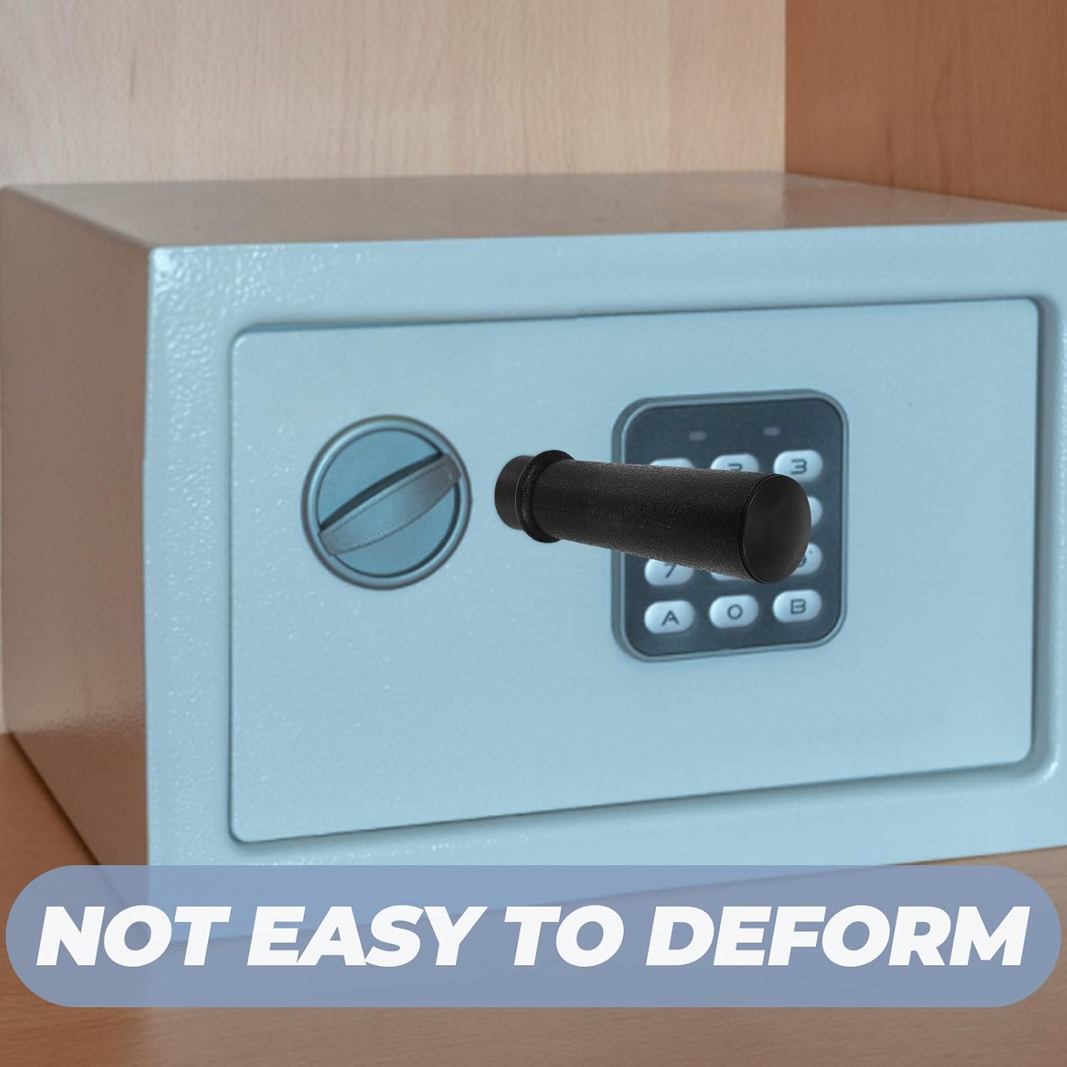Black L Handle Lock Replacement for Safe Door with Foldable Design and Stable Practicality, Sturdy Plastic and Iron Material Suitable for Industrial and Scientific Use