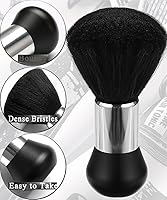 Vista 4 de Capa profesional de corte de pelo Borogo con cepillo para el cuello, capa de barbero para salón, accesorios de peluquería con estampado floral