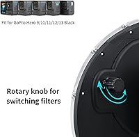 Vista 6 de SOONSUN Puerto de cúpula para GoPro Hero 9 10 11 12 13 Negro, lente domo subacuático con carcasa impermeable Filtro rojo conmutable integrado, 10