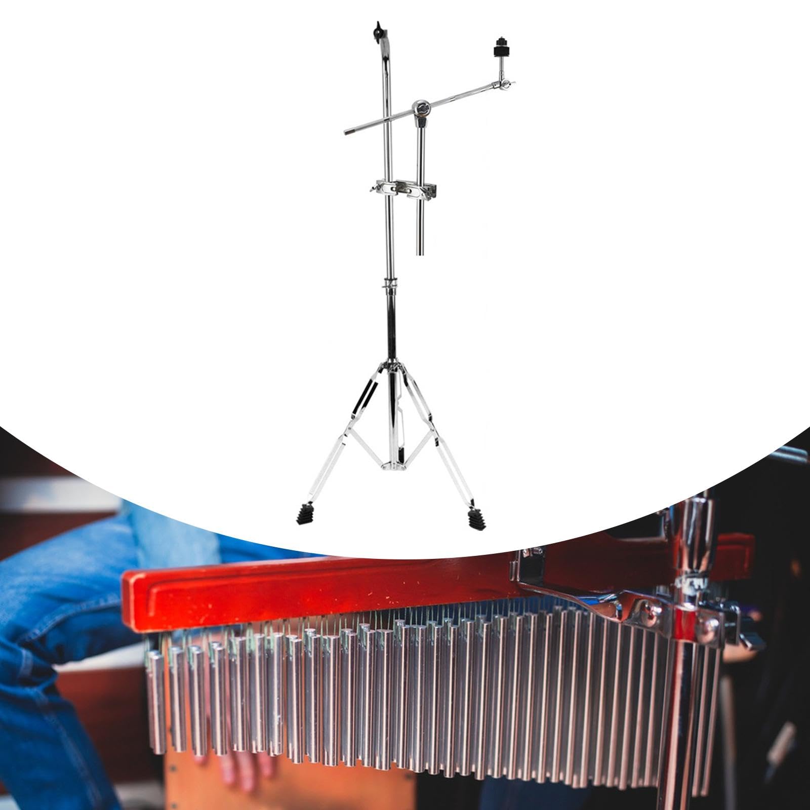 Colcolo Bar Chime Stativ Stand Single Row Wind Chime Stativ professionelle Halterung Stall einstellbar 69-110 cm für Kinder Klassenzimmer