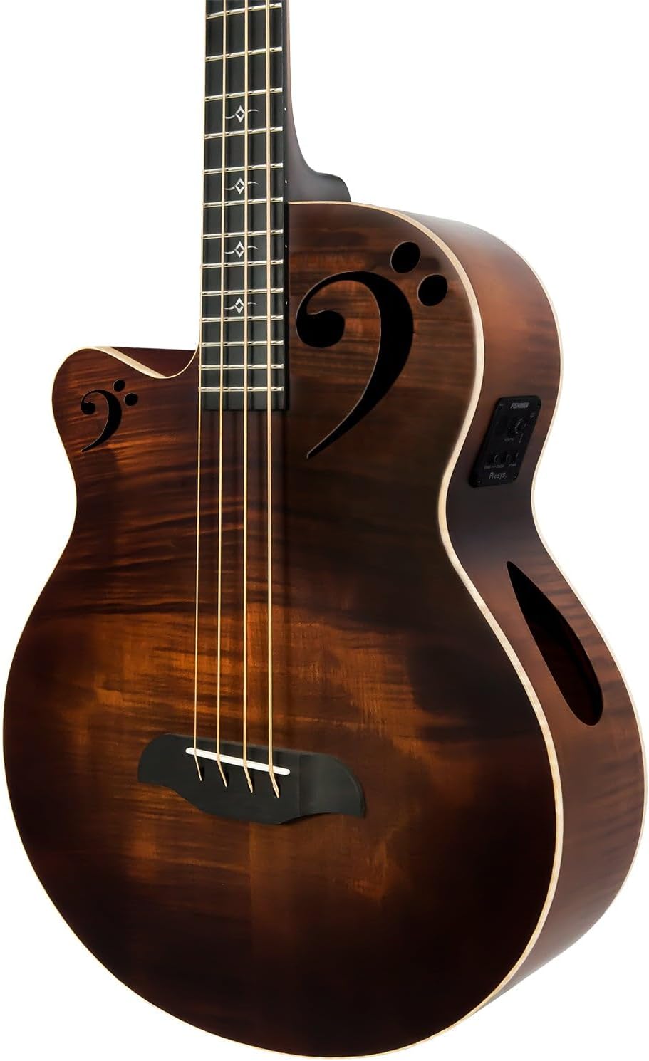 Sawtooth Rudy Sarzo Signature Left-Handed Acoustic-Electric Bass Guitar, Includes Padded Gig Bag