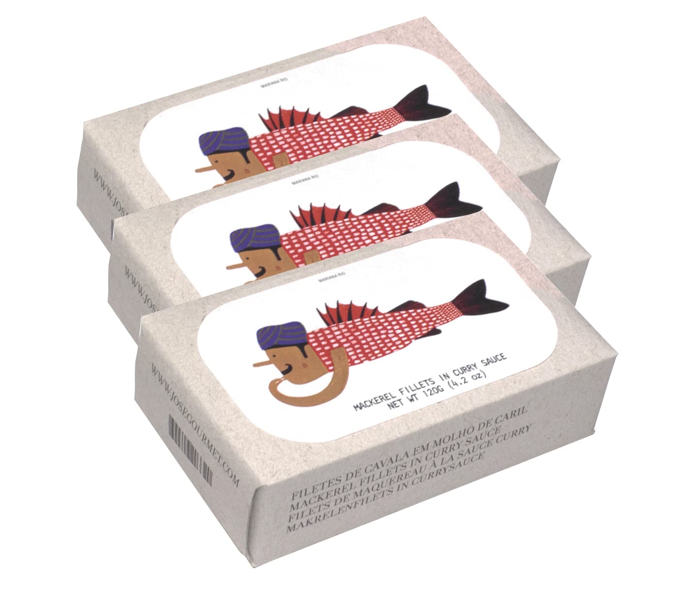 Jose Gourmet Mackerel Fillets in Curry, 120g 3-Pack