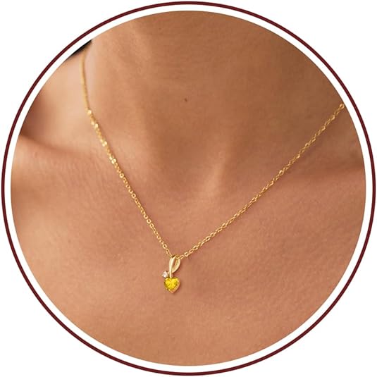 Mom Birthday Gifts, Mother Day Necklaces Gifts for Mom Birthstone Necklace for Women Non Tarnish Gold Necklace with Birthstone 21st 30th 40th Birthday Gifts for Her Sister Daughter Adjustable Christmas Jewelry