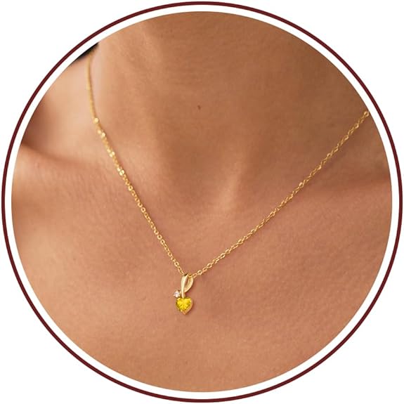 Mom Birthday Gifts, Mother Day Necklaces Gifts for Mom Birthstone Necklace for Women Non Tarnish Gold Necklace with Birthstone 21st 30th 40th Birthday Gifts for Her Sister Daughter Adjustable Christmas Jewelry