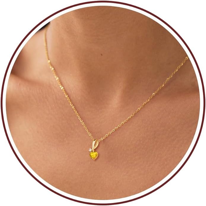 Mom Birthday Gifts, Mother Day Necklaces Gifts for Mom Birthstone Necklace for Women Non Tarnish Gold Necklace with Birthstone 21st 30th 40th Birthday Gifts for Her Sister Daughter Adjustable Christmas Jewelry