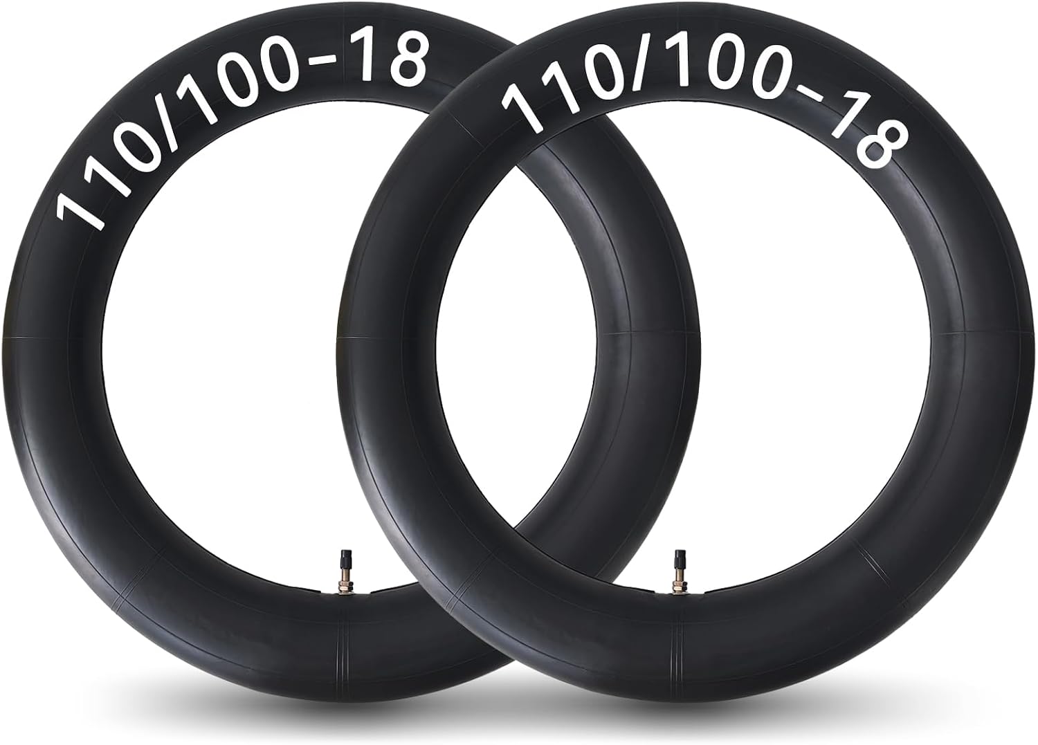 2 Pack 110/100-18 Inner Tubes 4.10/4.50-18 Dirt Bike Tube with TR4 Straight Valve Stems Heavy Duty 110/100-18 120/100-18 4.10-18 4.50-18 Motorcycle Tire Tube