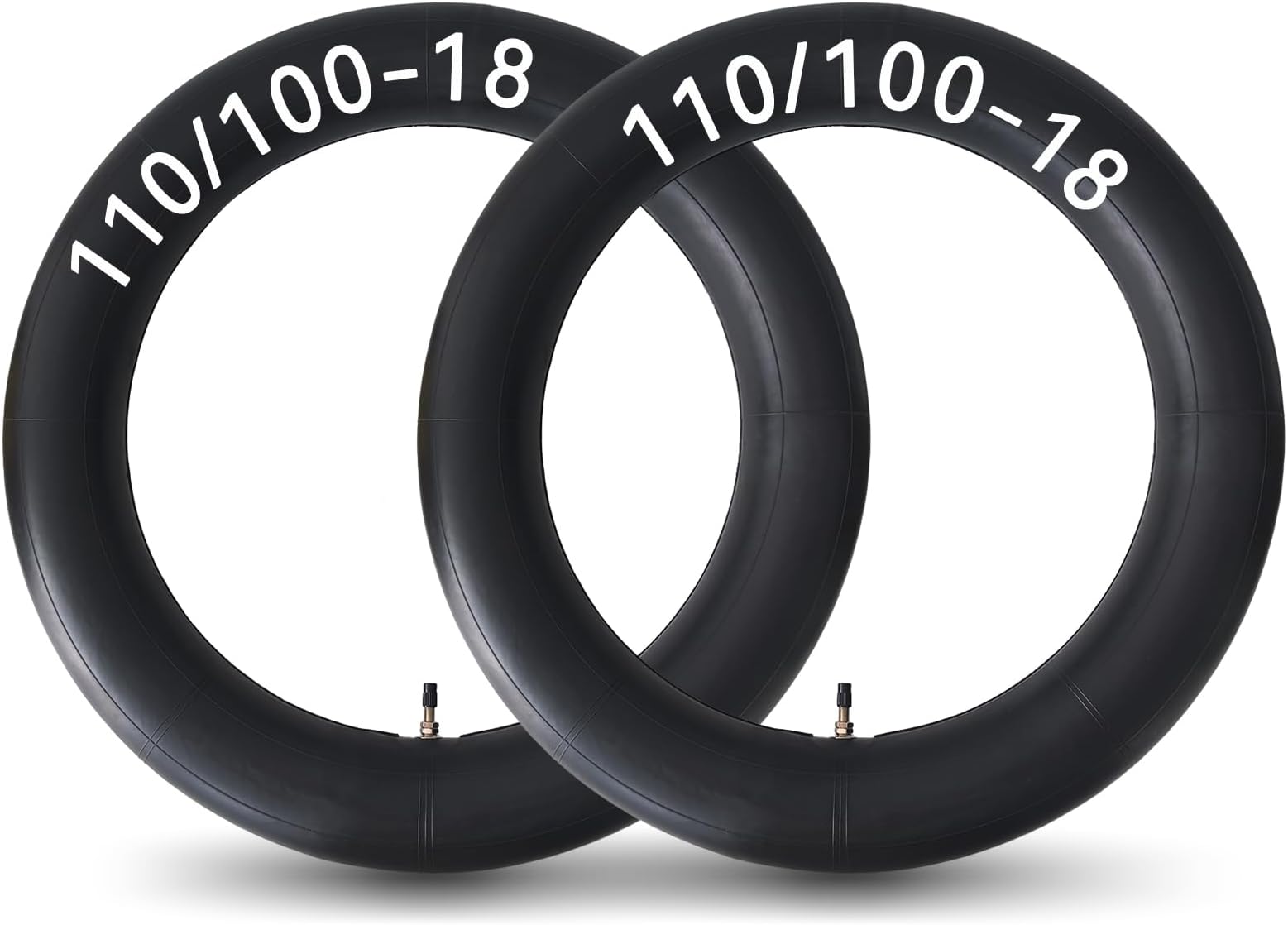 2 Pack 110/100-18 Dirt Bike Tube 4.10/4.50-18 Inner Tubes Replacement for 4.00-18 4.10-18 4.50-18 120/100-18 130/70-18 Off-Road Motocross Tires Straight Valve