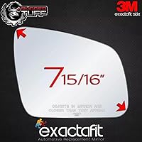 Vista 4 de Espejo lateral de pasajero de repuesto para Mercedes Benz C230 C250 C300 C350 C63 AMG Clase C espejos de puerta derecha con adhesivos exactafit 8131R