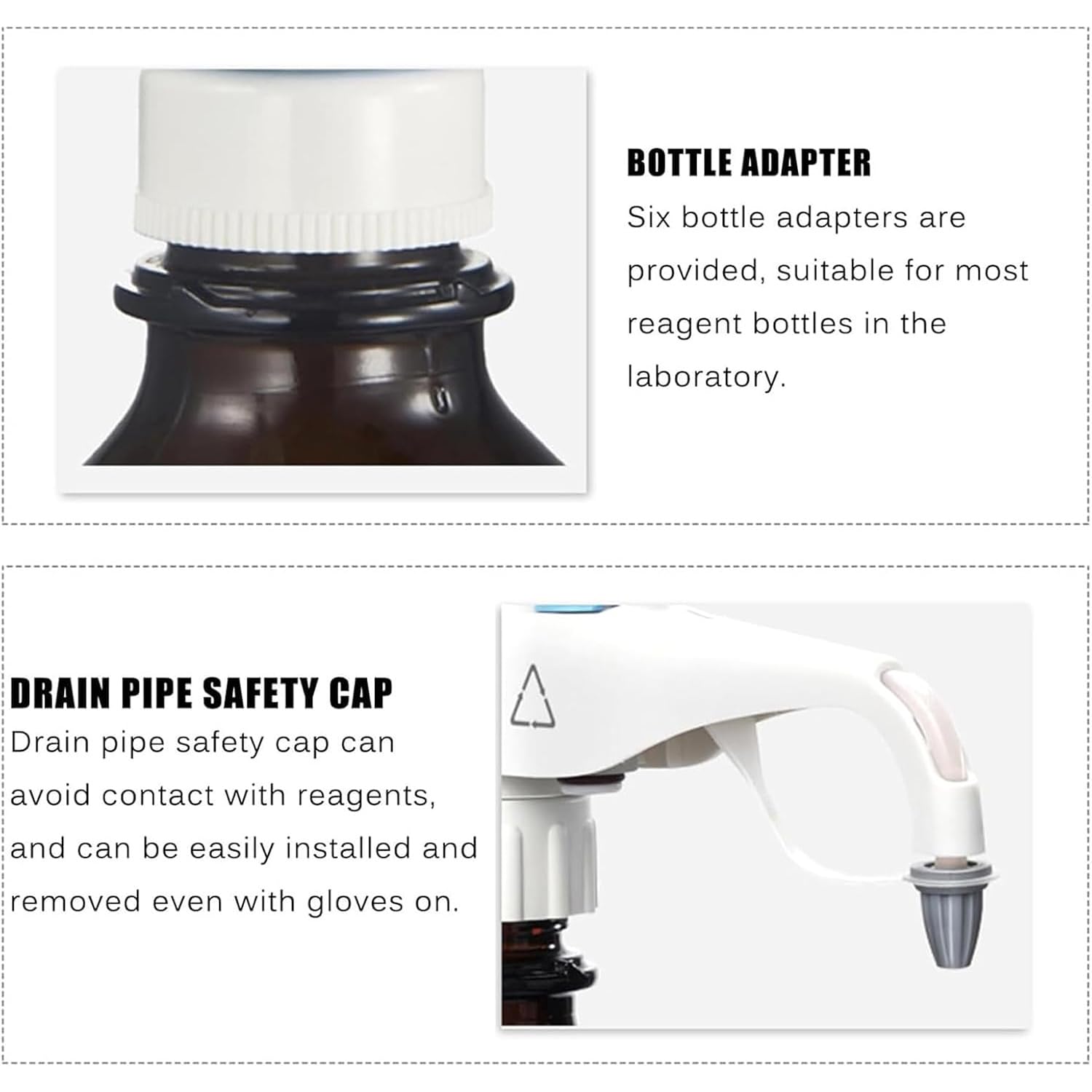 Dispensador de líquido de laboratorio, dispensador de botella para disolventes y reactivos