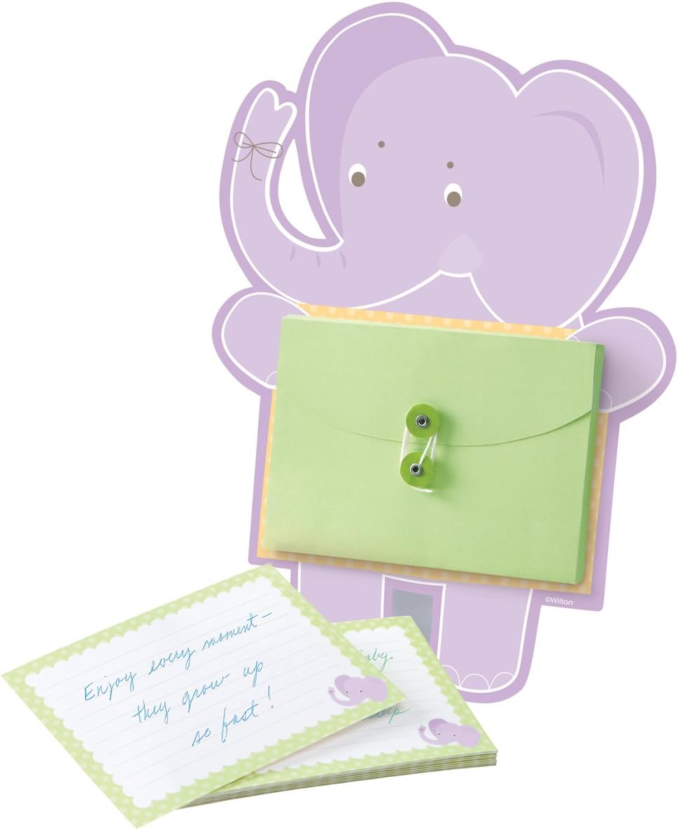 Wilton Elephant Baby Advice Card Activity Kit