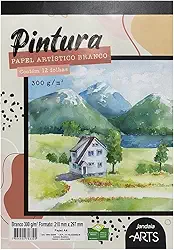 Bloco Pintura, Jandaia, A4, 300 Gramas, 12 Folhas