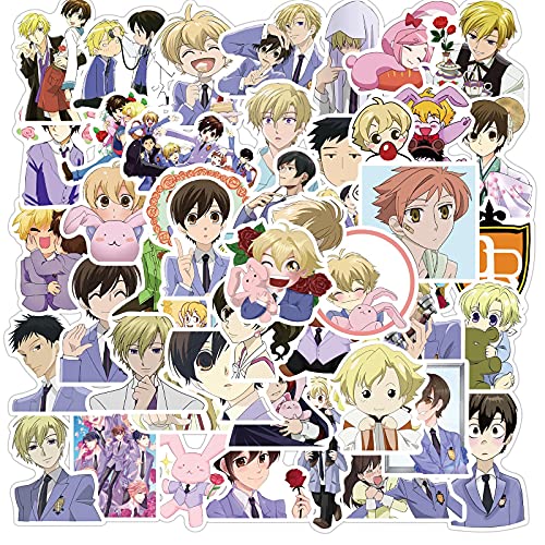 50 Pieces of Japanese Classic Anime High School Host Club Stickers DIY Waterproof Decals Skateboard Stickers Teen Stickers Cover